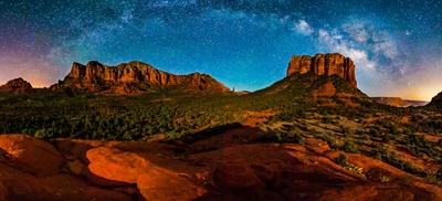 Nightime sky in Sedona, AZ